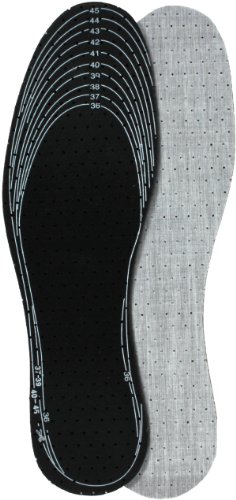 Preisvergleich Produktbild 5 Paar Einlegesohlen Unisex - Erwachsene aus Latex-Schaum mit Aktivkohle Größe Universalgröße Farbe Schwarz / Grau