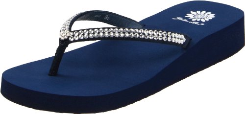 yellow box navy flip flops
