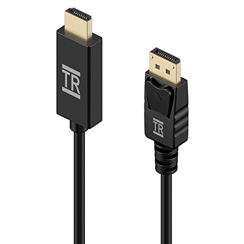 DP auf HDMI, TechRise 2-Meter Vergoldet Displayport zu HDMI Kabel HDTV Konverter Adapter, Full HD 1080p Hochgeschwindigkeits Video und Audio unterstützt - 2