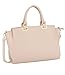 Produktbild SIX "Basic" feste, mittel große Damen Handtasche mit Web-Struktur & goldenen Details, Nude, Rosa, Rosé, ca. 33 x 23 x 11 cm, Schulterriemen (427-757)