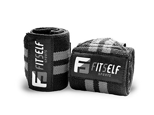 Handgelenkbandage Premium Qualität (2er Set) – Wrist Wraps 45 cm – Profi Bandagen für Fitness, Kraftsport, Bodybuilding & Crossfit Training – Hochwertige Handgelenkstütze- 2 Jahre Gewährleistung - 2