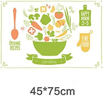 Waterproof Anti-oil Stain Kitchen decoration Wall Sticker Tile Decal Kitchen oil sticke (Delicious salad)