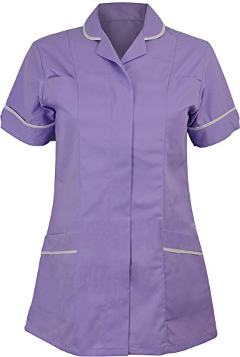 Womens Healthcare Tunic Round Collar Tunics Nurse Maid Dress Uniform -Size: 8 to 26- (Various Colours to choose from)