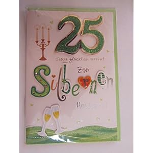 Glückwunschkarte Silberne Hochzeit