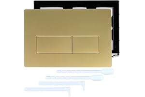 XINSENYUE Toilet Cistern Flush Plate, Dual Flush Buttons, Replacement for Sigma 01/20/30/50 Series (Gold)