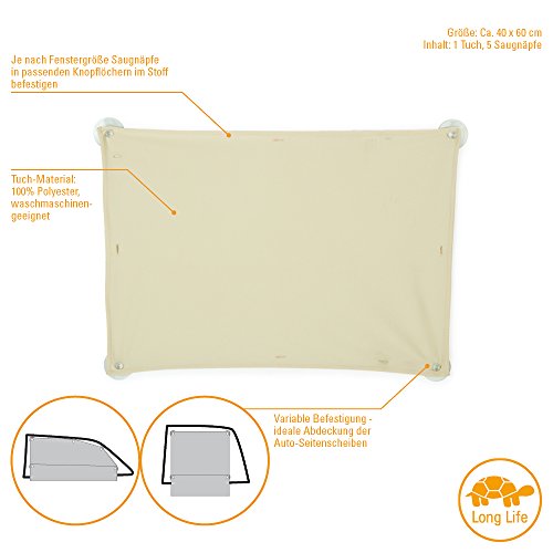 DIAGO Sonnentuch Auto, ivory - 4