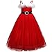 Produktbild Weihnachten Mädchen Kleid, Honestyi Winter Kids Baby Mädchen Princess Weihnachten Outfits Kleidung Netto Garn Rock Festlich Kleid (Rot, 6T/140CM)
