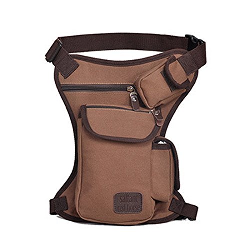 Wankerl Maglietta da Ciclismo da Corsa Escursione Utility Outdoor Militare tattico Marsupio Leg Running Bag, Brown