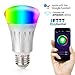 Produktbild 7W Smart Glühbirnen arbeiten mit Alexa Google Home, dimmbare WiFi-LED-Smart-Glühlampe, Multi-Color, kein Hub erforderlich, Fernbedienung per Smartphone (E26-Schraube)
