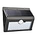 Produktbild Komise 38 LED Solar Power PIR Bewegungssensor Wandleuchte Outdoor Garten Garn Flur wasserdichte Lampe, Batterie: 1800mA Li-Ionen-Akku (Schwarz)