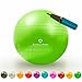 Produktbild #DoYourFitness® Gymnastikball inkl. Luftpumpe & GRATIS Trainingsplan (PDF) | 55cm 65cm 75cm o. 85cm | Anti-Burst-Technology (150kg Belastbarkeit) - robuster Sitzball, Büroball, Fitnessball 65cm / mintgruen