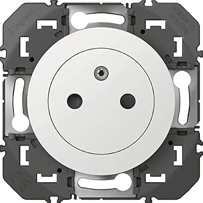 Legrand LEG95214 BLC Compo Prise de courant 2P à puits dooxie 16A finition blanc - emballage blister
