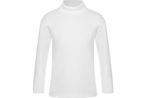 TTAO Mädchen Thermooberteile Langarm Rollkragenshirt Rollkragenpullover Kinder Winter Warme Unterhemden Thermounterwäsche