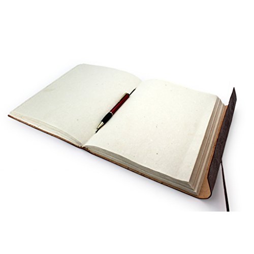 A P  Donovan - Tagebuch in Leder-Umschlag - Notizblock in Blanko  Orient  f  r Skizzen  Kladde f  rs B  ro oder Uni - Notizbuch in Braun  DIN A4