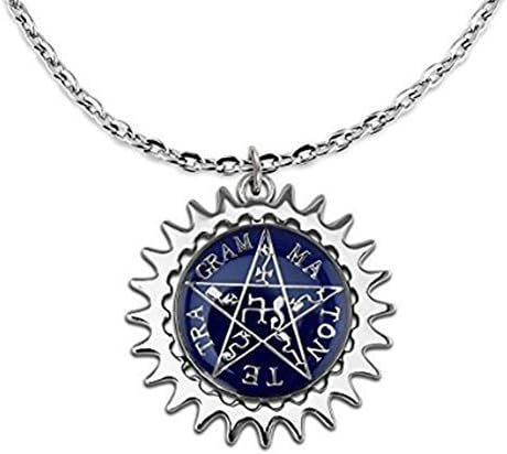 aluckyday New Anime Black Butler Ciel Cosplay Eye Blue Star Rotating Necklace Pendant AD007 by Nacklace