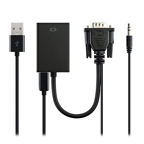 BlueBeach - VGA + Audio zu HDMI Konverter - Unterstützt 1080p Full HD - Connect PC Computer VGA-Video + Audio zu HDMI-Monitor oder HDTV