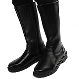 1.Männer kniehoher Lederstiefel ist aus hochwertigen Materialien gefertigt, lange Stiefel abriebfest genug für Ihr tägliches Tragen Motorrad Biker Reiten Pferd Schnee Regen.