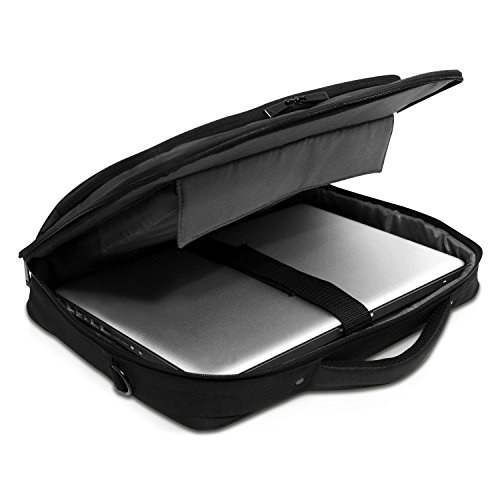 V7 CCP24-9E Professional II Frontloader Tasche für Notebooks bis 13 Zoll, gepolstertes Laptop- und Tablet-Fach, wetterbeständiges 420D Nylon, schwarz - 9