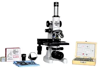 ESAW MM-02 Student Compound Microscope MAG: 100x to 1500x with 25 Prepared Glass Slides