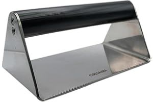 CRUASH SMASH TO CRUNCH Cruash Smasher Profesional de Acero Inoxidable para Smash Burgers, Prensa Hamburguesas, Smash Burger Smasher, Smasher hamburgesa, Aplastador de Hamburguesa (Rectangular Polietileno, 16_cm)