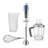 Taurus Bapi 900 Plus - Batidora picadora, 900 W, 20 velocidades, sistema antisalpicaduras, color blanco