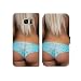 Produktbild RV Leather flip Case schale Samsung Galaxy S7 Sexy - tanga bleu B