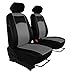Produktbild Autositzbezüge, Sitzbezüge Set, BUS 1+1 in ECO-Leder passend für VW T4 in 7 Farben. In diesem Angebot GRAU . Komplett besteht aus: Fahrersitz + Beifahrersitz + Kopfstützen + Montagehäckchen
