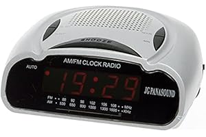 Jg Panasound Cf-786-1 Despertador Radio Reloj Digital Unisex Caja De Plástico Esfera Color Negro
