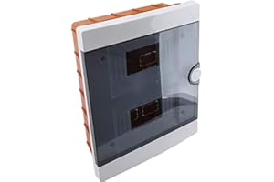 ELMARK Quadro elettrico centralino da parete 16 moduli VERTICALE DIN box incasso scatola IP40 interruttori (Incasso)