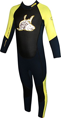 TWF Kids XT3 Full Wetsuit - Traje isotérmico para niños,  Amarillo, 5-6 años/XT3/K06