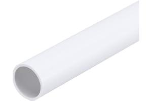 QUARKZMAN Tubo Redondo Rígido de PVC de 12mm de Diámetro Interno, 14mm de Diámetro Externo, 8" de Longitud, Color Blanco de Alta Resistencia para Tuberías de Agua