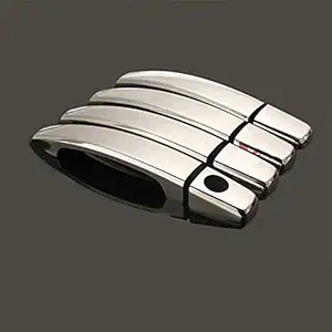 Zenlo Chrome Handles Door Latch Cover Set of 4 Pcs for Hyundai Verna Fluidic Type-2 (2011-2017)