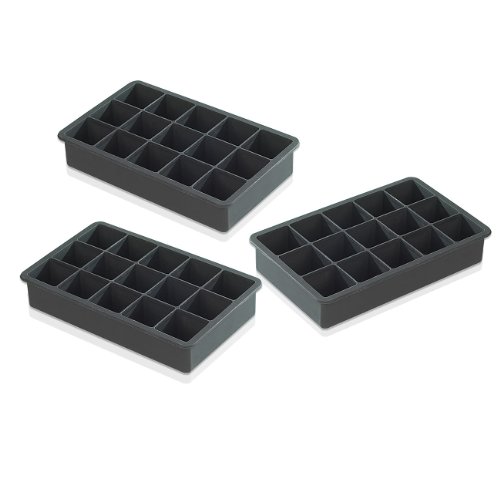 infactory 15-fach JUMBO-Silikon-Eiswürfelformen im 3er-Set - 2