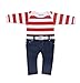 Dijjie Baby Girls' Robe Red Rot/Weiß/Blau
