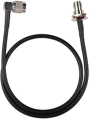 3AN Telecom Antenna Extension Cable, Durable TNC Male to TNC Female Antenna Extension Line(60CM) 1 PCS(Black)
