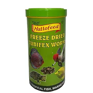 FishAsPets Hallofeed Freeze Dried Tubifex Worms | 100 Grams | Natural Fish food