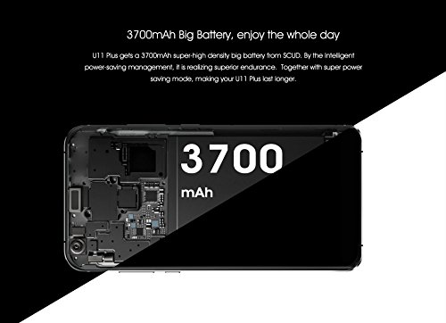 OUKITEL U11 Plus - 5,7 pollici Android 7.0 smartphone, MTK6750T Octa Core 1.5GHz 4GB RAM 64GB ROM, fotocamera doppia 16MP + 16MP, batteria 3700mAh, struttura in metallo, impronte digitali, doppia SIM - bianca