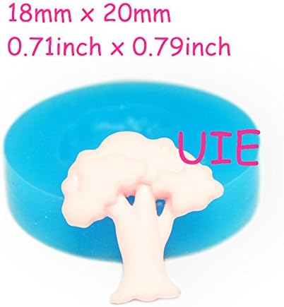 069LBP Kawaii Tree Mold Flexible Push Mold 20mm - Air Dry Polymer Clay Charms Fondant Molds, Biscuit Mold Candy Mould Food Safe