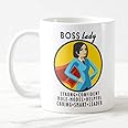exciting Lives - Boss Lady Ceramic Coffee Mug - Gift for Mother's Day, Birthday, Anniversary - for Boss, Wife, Daughter, Mother, Women - White - 330 ml