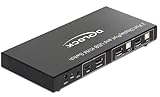 kvm switch displayport 4k Puertos:2 x KVM / USB DeLOCK 11367 Interruptor KVM Negro - Periférico de Entrada (DisplayPort, RS-232, 1920 x 1080 Pixeles, Negro, 100-240 V, 50-60 Hz)