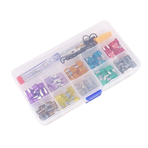100xAuto mini Flachstecksicherungen mit Sortiments Box 2-35A+Test Stift - 3