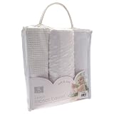 3PC WHITE MOSES BASKET SET BABY BEDDING KIT * CELLULAR BLANKET BUBBLE BLANKET FITTED SHEET