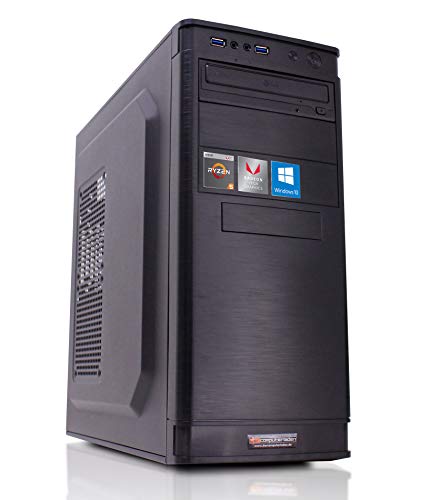 Office PC, AMD Ryzen 5-2400G 4x3.6 GHz, 8GB DDR4, 1TB HDD, AMD Vega 11 2GB, Windows 10 Bro Computer Desktop Rechner Office PC, AMD Ryzen 5-2400G 4x3.6 GHz, 8GB DDR4, 1TB HDD, AMD Vega 11 2GB, Windows 10 Bro Computer Desktop Rechner