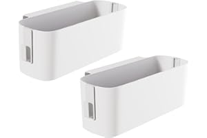 Lusacy 2 Stück Bett Organizer Zum Einhängen, Hängebett Organizer Aufbewahrungskorb, Nachttisch Bett Bettablage Betttasche Boxen mit 2 Abnehmbarer Haken für Büro, Schule, Zuhause, Wohnheim, Etagenbett