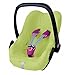 Produktbild ByBoom® - Universal Sommerbezug, Schonbezug aus 100% Baumwolle, für Babyschale, Autositz, z.B. Maxi Cosi CabrioFix, City, Pebble; Designed in Germany, MADE IN EU, Farbe:Limette