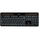 Logitech K750 Wireless Solar Keyboard for Windows, 2.4GHz Wireless with USB Unifying Mini-Receiver, Laser-Etched Backlit Keys