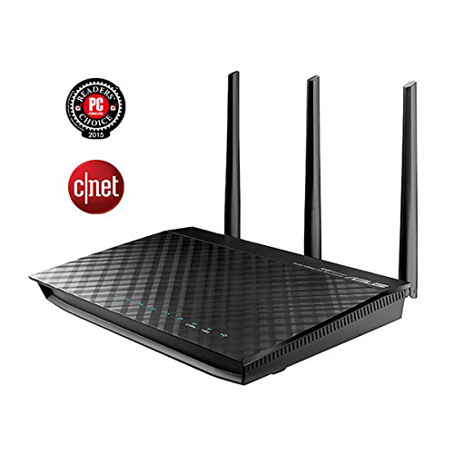 ASUS RT-N66U 802.11a/b/g/n Dual Band 450 Mbps Multimedia Ultra Slim Gigabit Wireless Router Support VPN Server, USB Storage, Print and...