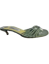 Jimmy Choo - Zuecos de cuero para mujer verde Pale Green Patent 36 (4 UK)