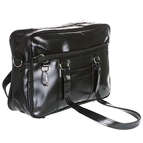 CoolChange Tracolla da liceale Giapponese in Pelle Sintetica, Nera