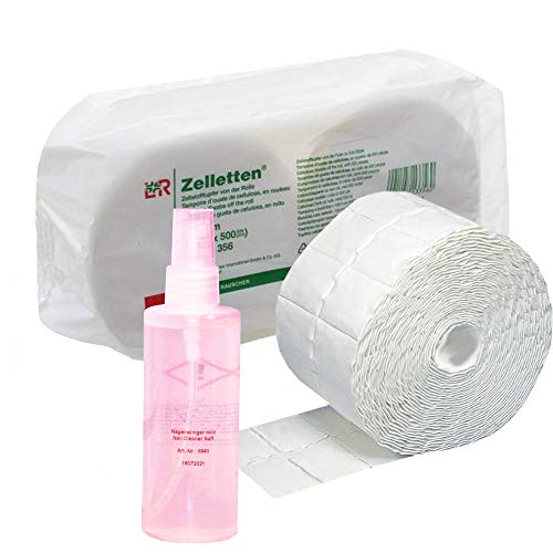 Nagelstudio Zelletten 1000 Stück 2 x 500 von Lohmann und Rauscher plus Nagelcleaner 100ml